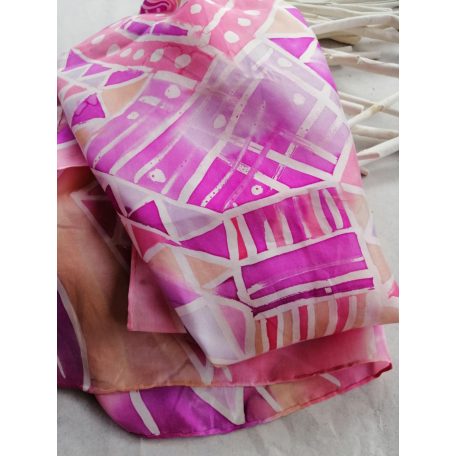  Batikolt selyemsál-Rózsaszín tavasz