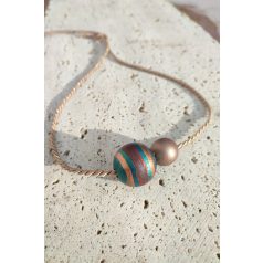 Nyaklánc kézi festésű fagolyókkal 4.