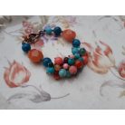 Tulipán foglalat, ásvány  karkötő