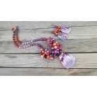 Virágzó kertek  nyakék és fülbevaló 