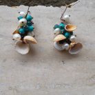 Kagyló és ásvány fülbevaló