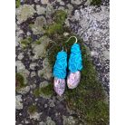 Abalone kagyló hímzett nemez fülbevaló 