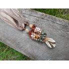 Antik értékmentett medál és ásványok nyakék