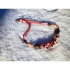 Achát, korall, citrin, tenyésztett gyöngy - nyakék 