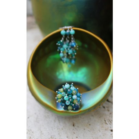 Színes ásvány gyűrű