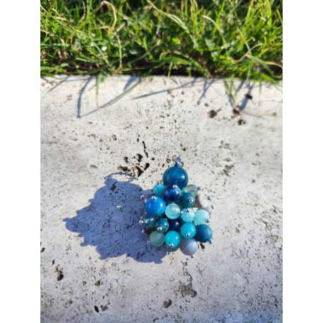 Ásványok, apatit, amazonit, labradorit, achát - medál 