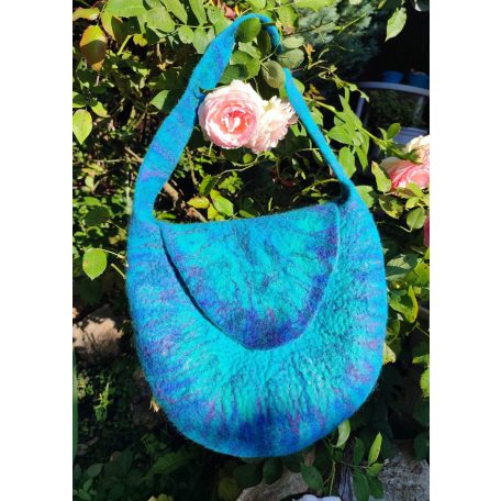 Nemeztáska - türkiz, lila, pink színekkel 