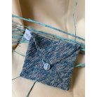 Horgolt tok kék melírozott fonalból