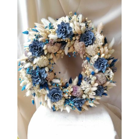 Kopogtató szárított,festett virágokból,kalászokból