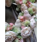 Kopogtató,ajtódísz selyemvirágokból