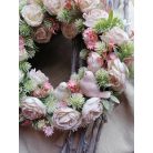 Kopogtató,ajtódísz selyemvirágokból