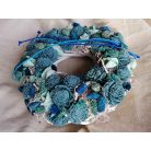 Tavaszi  kopogtató,kék,menta száraz virágokkal