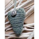 Horgolt  szív levendulával töltve