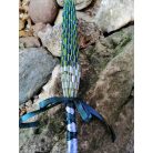 Levendula buzogány kék és smaragdzöld szalaggal