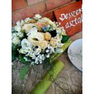 DOROTTYA-Menyasszonyi csokor fehér és kék virágokkal