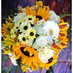 ANETT-Napraforgós menyasszonyi csokor