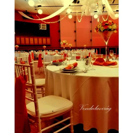 ALEXANDRA- Kerek menyasszonyi csokor narancs rózsafejekkel