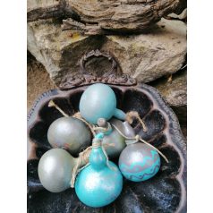 Festett dísztökök türkíz és bézs színben