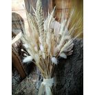 Natúr szárazvirág  menyasszonyi csokor bohó esküvőre