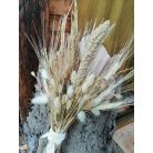 Natúr szárazvirág  menyasszonyi csokor bohó esküvőre